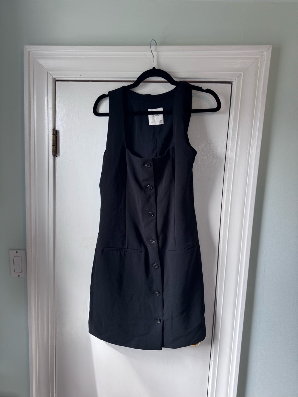 Black Button-Front Dress